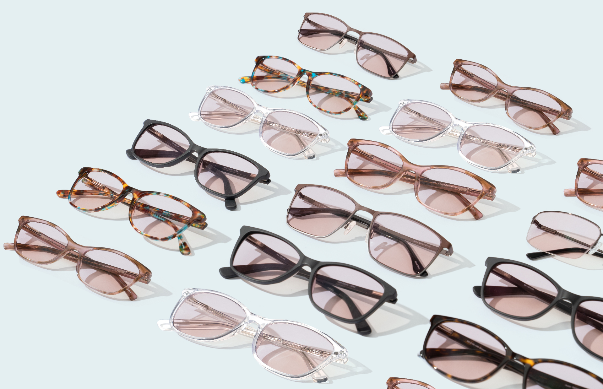 A range of everyday frames finished with Premier FL-41 tint