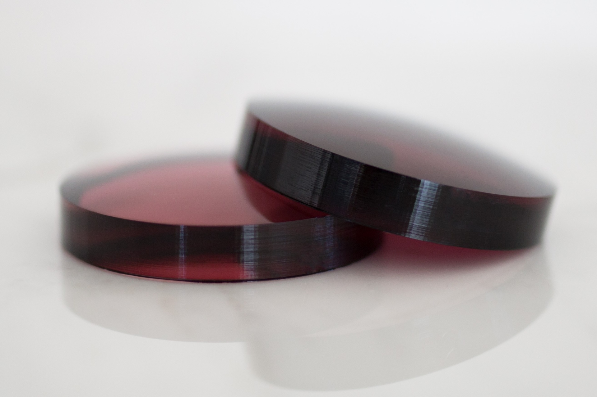 Two Premier FL-41 lenses with the rose tint built into the lens material